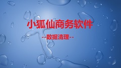 【视频教程】小狐仙商务管理软件--数据清理