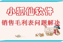 【视频教程】《小狐仙软件》销售毛利表问题解决