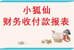 【视频教程】小狐仙-财务收付款报表